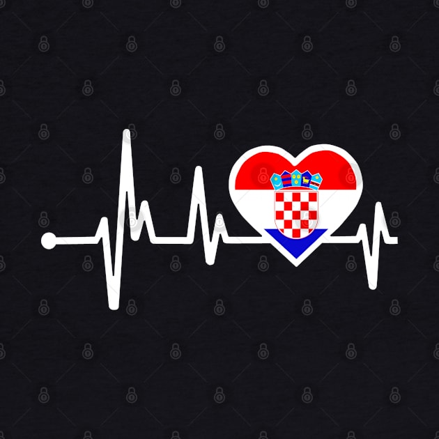 Croatia Heartbeat Flag by Dojaja